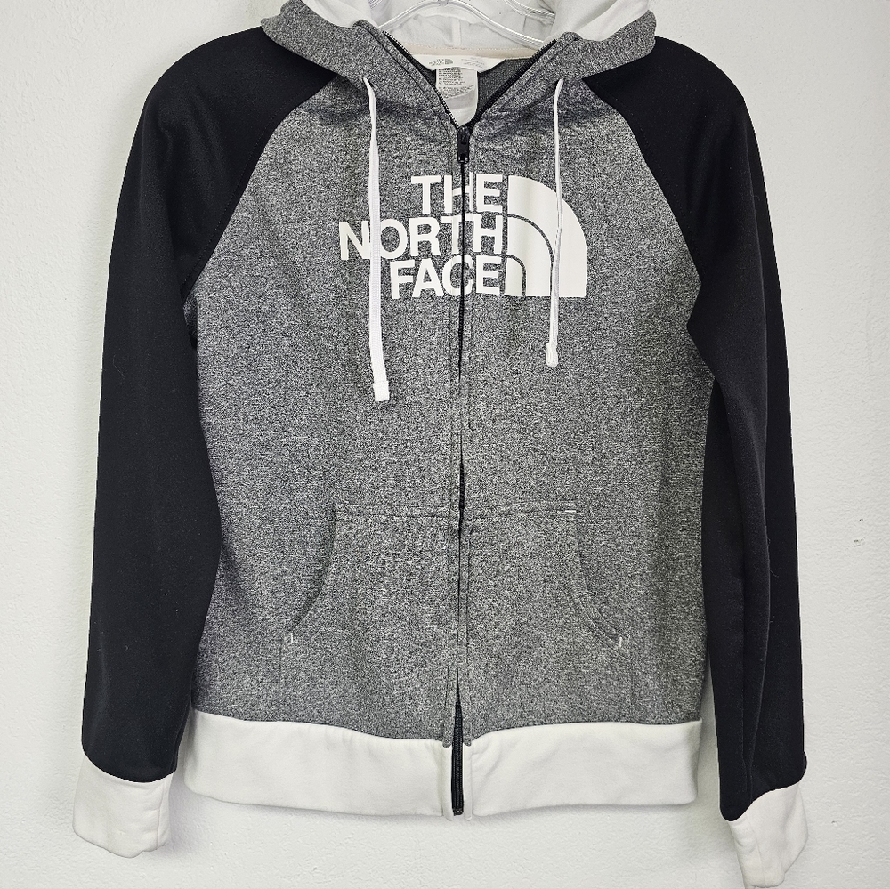 North Face Womens Hoodie Front Zip Large Front Logo Sz S Activewear Outdoor